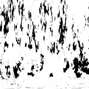 Grunge Siyah ve Beyaz Şehir Vektör Doku Şablonu. Çatlakların, lekelerin, çiplerin, çizgilerin koyu arkaplanı.