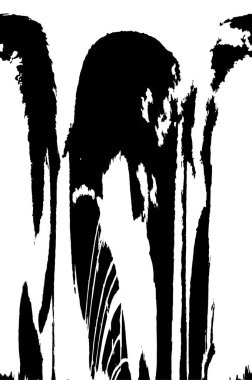 Grunge Siyah ve Beyaz Şehir Vektör Doku Şablonu. Çatlakların, lekelerin, çiplerin, çizgilerin koyu arkaplanı.