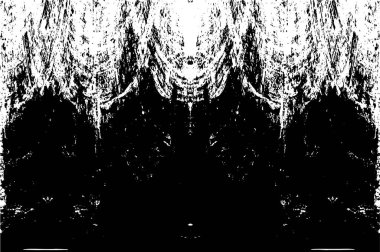 Grunge Siyah ve Beyaz Şehir Vektör Doku Şablonu. Çatlakların, lekelerin, çiplerin, çizgilerin koyu arkaplanı.