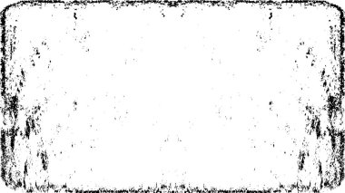 Grunge Siyah ve Beyaz Şehir Vektör Doku Şablonu. Çatlakların, lekelerin, çiplerin, çizgilerin koyu arkaplanı.