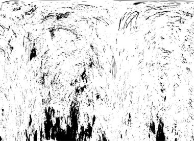 Grunge Siyah ve Beyaz Şehir Vektör Doku Şablonu. Çatlakların, lekelerin, çiplerin, çizgilerin koyu arkaplanı.