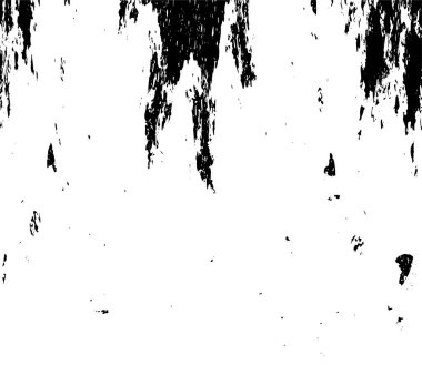 Grunge Siyah ve Beyaz Şehir Vektör Doku Şablonu. Çatlakların, lekelerin, çiplerin, çizgilerin koyu arkaplanı.