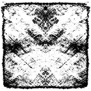 Grunge Siyah ve Beyaz Şehir Vektör Doku Şablonu. Çatlakların, lekelerin, çiplerin, çizgilerin koyu arkaplanı.