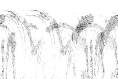 Grunge Siyah ve Beyaz Şehir Vektör Doku Şablonu. Çatlakların, lekelerin, çiplerin, çizgilerin koyu arkaplanı.