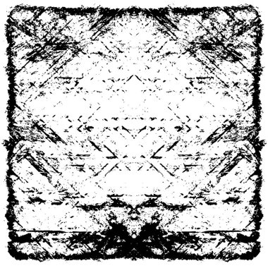 Grunge Siyah ve Beyaz Şehir Vektör Doku Şablonu. Çatlakların, lekelerin, çiplerin, çizgilerin koyu arkaplanı.