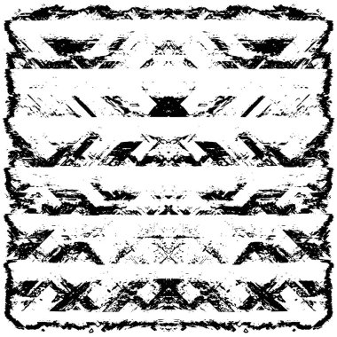 Grunge Siyah ve Beyaz Şehir Vektör Doku Şablonu. Çatlakların, lekelerin, çiplerin, çizgilerin koyu arkaplanı.