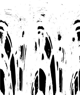 Grunge Siyah ve Beyaz Şehir Vektör Doku Şablonu. Çatlakların, lekelerin, çiplerin, çizgilerin koyu arkaplanı.