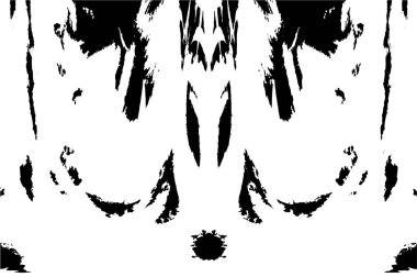 Grunge Siyah ve Beyaz Şehir Vektör Doku Şablonu. Çatlakların, lekelerin, çiplerin, çizgilerin koyu arkaplanı.