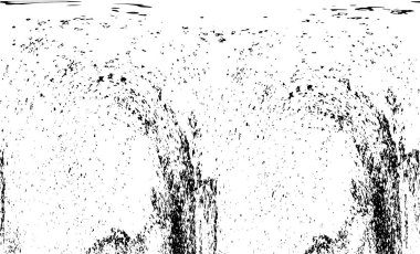 Grunge Siyah ve Beyaz Şehir Vektör Doku Şablonu. Çatlakların, lekelerin, çiplerin, çizgilerin koyu arkaplanı.