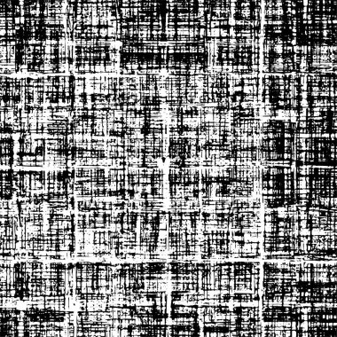 Grunge Siyah ve Beyaz Şehir Vektör Doku Şablonu. Çatlakların, lekelerin, çiplerin, çizgilerin koyu arkaplanı.