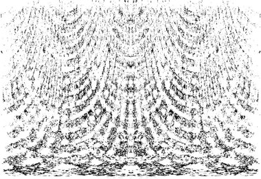 Grunge dikey olarak simetrik siyah beyaz doku. Tek renkli yıpranmış kaplama deseni. 