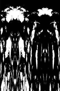 Grunge Siyah ve Beyaz Şehir Vektör Doku Şablonu. Çatlakların, lekelerin, çiplerin, çizgilerin koyu arkaplanı.