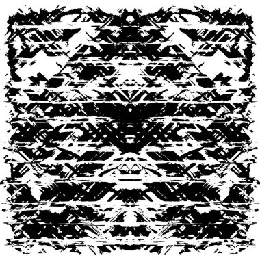Grunge Siyah ve Beyaz Şehir Vektör Doku Şablonu. Çatlakların, lekelerin, çiplerin, çizgilerin koyu arkaplanı.