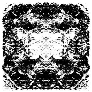 Grunge Siyah ve Beyaz Şehir Vektör Doku Şablonu. Çatlakların, lekelerin, çiplerin, çizgilerin koyu arkaplanı.