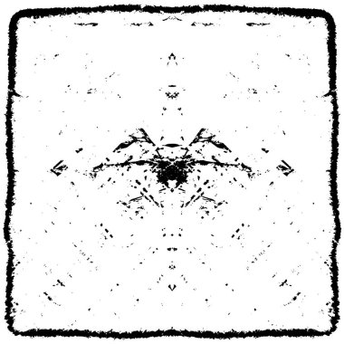 Grunge Siyah ve Beyaz Şehir Vektör Doku Şablonu. Çatlakların, lekelerin, çiplerin, çizgilerin koyu arkaplanı.