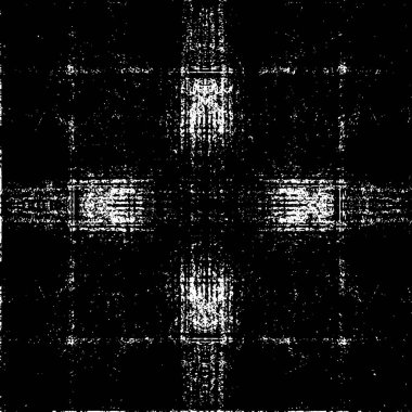 Grunge Siyah ve Beyaz Şehir Vektör Doku Şablonu. Çatlakların, lekelerin, çiplerin, çizgilerin koyu arkaplanı.
