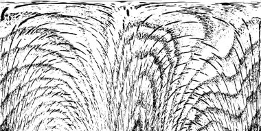 Grunge Siyah ve Beyaz Şehir Vektör Doku Şablonu. Çatlakların, lekelerin, çiplerin, çizgilerin koyu arkaplanı.