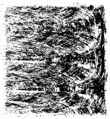 Grunge Siyah ve Beyaz Şehir Vektör Doku Şablonu. Çatlakların, lekelerin, çiplerin, çizgilerin koyu arkaplanı.