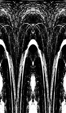 Grunge Siyah ve Beyaz Şehir Vektör Doku Şablonu. Çatlakların, lekelerin, çiplerin, çizgilerin koyu arkaplanı.