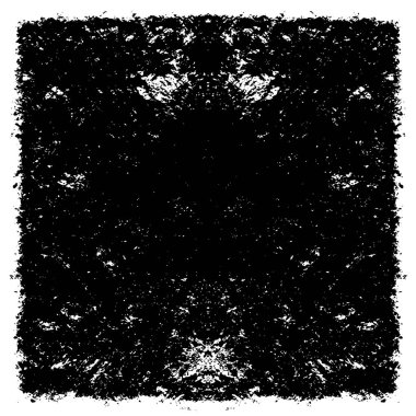 Grunge Siyah ve Beyaz Şehir Vektör Doku Şablonu. Çatlakların, lekelerin, çiplerin, çizgilerin koyu arkaplanı.