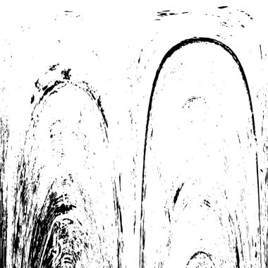 Grunge Siyah ve Beyaz Şehir Vektör Doku Şablonu. Çatlakların, lekelerin, çiplerin, çizgilerin koyu arkaplanı.