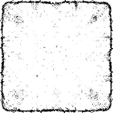 Grunge Siyah ve Beyaz Şehir Vektör Doku Şablonu. Çatlakların, lekelerin, çiplerin, çizgilerin koyu arkaplanı.