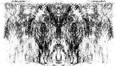 Grunge Siyah ve Beyaz Şehir Vektör Doku Şablonu. Çatlakların, lekelerin, çiplerin, çizgilerin koyu arkaplanı.