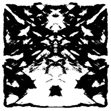 Grunge Siyah ve Beyaz Şehir Vektör Doku Şablonu. Çatlakların, lekelerin, çiplerin, çizgilerin koyu arkaplanı.