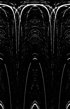 Grunge Siyah ve Beyaz Şehir Vektör Doku Şablonu. Çatlakların, lekelerin, çiplerin, çizgilerin koyu arkaplanı.