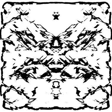 Grunge Siyah ve Beyaz Şehir Vektör Doku Şablonu. Çatlakların, lekelerin, çiplerin, çizgilerin koyu arkaplanı.