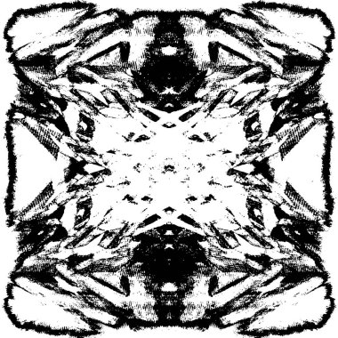 Grunge Siyah ve Beyaz Şehir Vektör Doku Şablonu. Çatlakların, lekelerin, çiplerin, çizgilerin koyu arkaplanı.