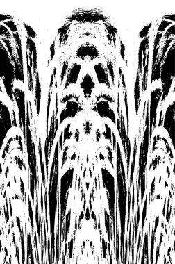 Grunge Siyah ve Beyaz Şehir Vektör Doku Şablonu. Çatlakların, lekelerin, çiplerin, çizgilerin koyu arkaplanı.