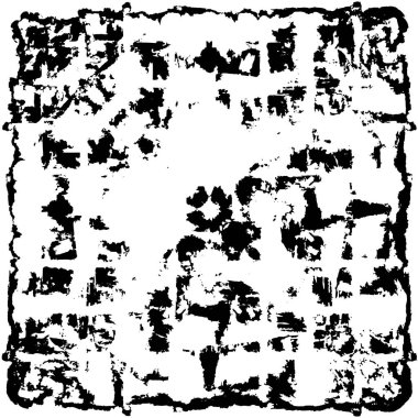 Grunge Siyah ve Beyaz Şehir Vektör Doku Şablonu. Çatlakların, lekelerin, çiplerin, çizgilerin koyu arkaplanı.