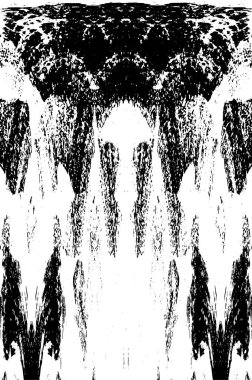 Grunge Siyah ve Beyaz Şehir Vektör Doku Şablonu. Çatlakların, lekelerin, çiplerin, çizgilerin koyu arkaplanı.