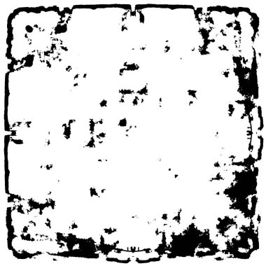 Grunge Siyah ve Beyaz Şehir Vektör Doku Şablonu. Çatlakların, lekelerin, çiplerin, çizgilerin koyu arkaplanı.