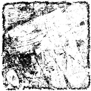 Grunge Siyah ve Beyaz Şehir Vektör Doku Şablonu. Çatlakların, lekelerin, çiplerin, çizgilerin koyu arkaplanı.