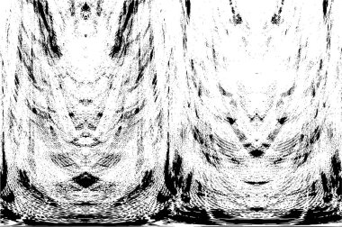 Grunge Siyah ve Beyaz Şehir Vektör Doku Şablonu. Çatlakların, lekelerin, çiplerin, çizgilerin koyu arkaplanı.