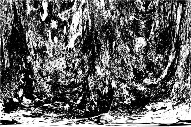 Grunge Siyah ve Beyaz Şehir Vektör Doku Şablonu. Çatlakların, lekelerin, çiplerin, çizgilerin koyu arkaplanı.