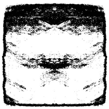 Grunge üst üste biniyor. Soyut siyah-beyaz vektör arkaplanı. Çatlak, leke ve noktalarda kirli desenli tek renkli klasik yüzey. Karanlık korku tarzında eski bir duvar.