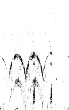 Grunge üst üste biniyor. Soyut siyah-beyaz vektör arkaplanı. Çatlak, leke ve noktalarda kirli desenli tek renkli klasik yüzey. Karanlık korku tarzında eski bir duvar.