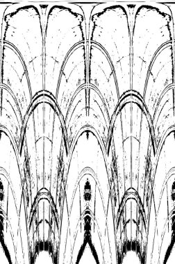 Grunge üst üste biniyor. Soyut siyah-beyaz vektör arkaplanı. Çatlak, leke ve noktalarda kirli desenli tek renkli klasik yüzey. Karanlık korku tarzında eski bir duvar.