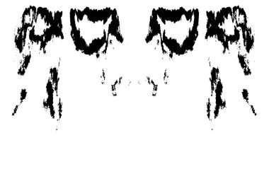 Grunge üst üste biniyor. Soyut siyah-beyaz vektör arkaplanı. Çatlak, leke ve noktalarda kirli desenli tek renkli klasik yüzey. Karanlık korku tarzında eski bir duvar.