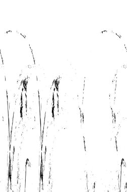 Grunge üst üste biniyor. Soyut siyah-beyaz vektör arkaplanı. Çatlak, leke ve noktalarda kirli desenli tek renkli klasik yüzey. Karanlık korku tarzında eski bir duvar.