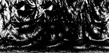 Grunge üst üste biniyor. Soyut siyah-beyaz vektör arkaplanı. Çatlak, leke ve noktalarda kirli desenli tek renkli klasik yüzey. Karanlık korku tarzında eski bir duvar.