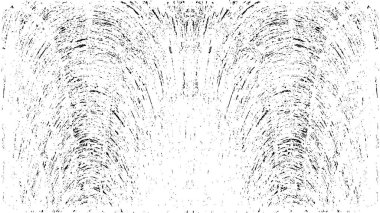 Grunge üst üste biniyor. Soyut siyah-beyaz vektör arkaplanı. Çatlak, leke ve noktalarda kirli desenli tek renkli klasik yüzey. Karanlık korku tarzında eski bir duvar.