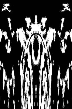 Grunge üst üste biniyor. Soyut siyah-beyaz vektör arkaplanı. Çatlak, leke ve noktalarda kirli desenli tek renkli klasik yüzey. Karanlık korku tarzında eski bir duvar.