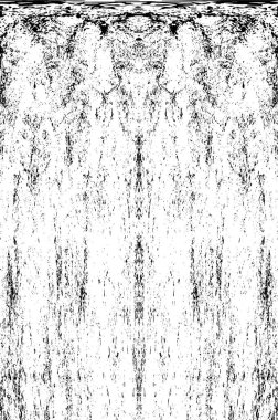 Grunge üst üste biniyor. Soyut siyah-beyaz vektör arkaplanı. Çatlak, leke ve noktalarda kirli desenli tek renkli klasik yüzey. Karanlık korku tarzında eski bir duvar.