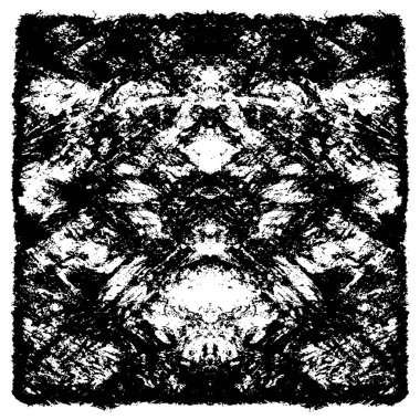 Grunge üst üste biniyor. Soyut siyah-beyaz vektör arkaplanı. Çatlak, leke ve noktalarda kirli desenli tek renkli klasik yüzey. Karanlık korku tarzında eski bir duvar.