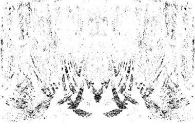 Grunge dikey olarak simetrik siyah beyaz doku. Tek renkli yıpranmış kaplama deseni. 