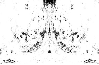 Grunge üst üste biniyor. Soyut siyah-beyaz vektör arkaplanı. Çatlak, leke ve noktalarda kirli desenli tek renkli klasik yüzey. Karanlık korku tarzında eski bir duvar.